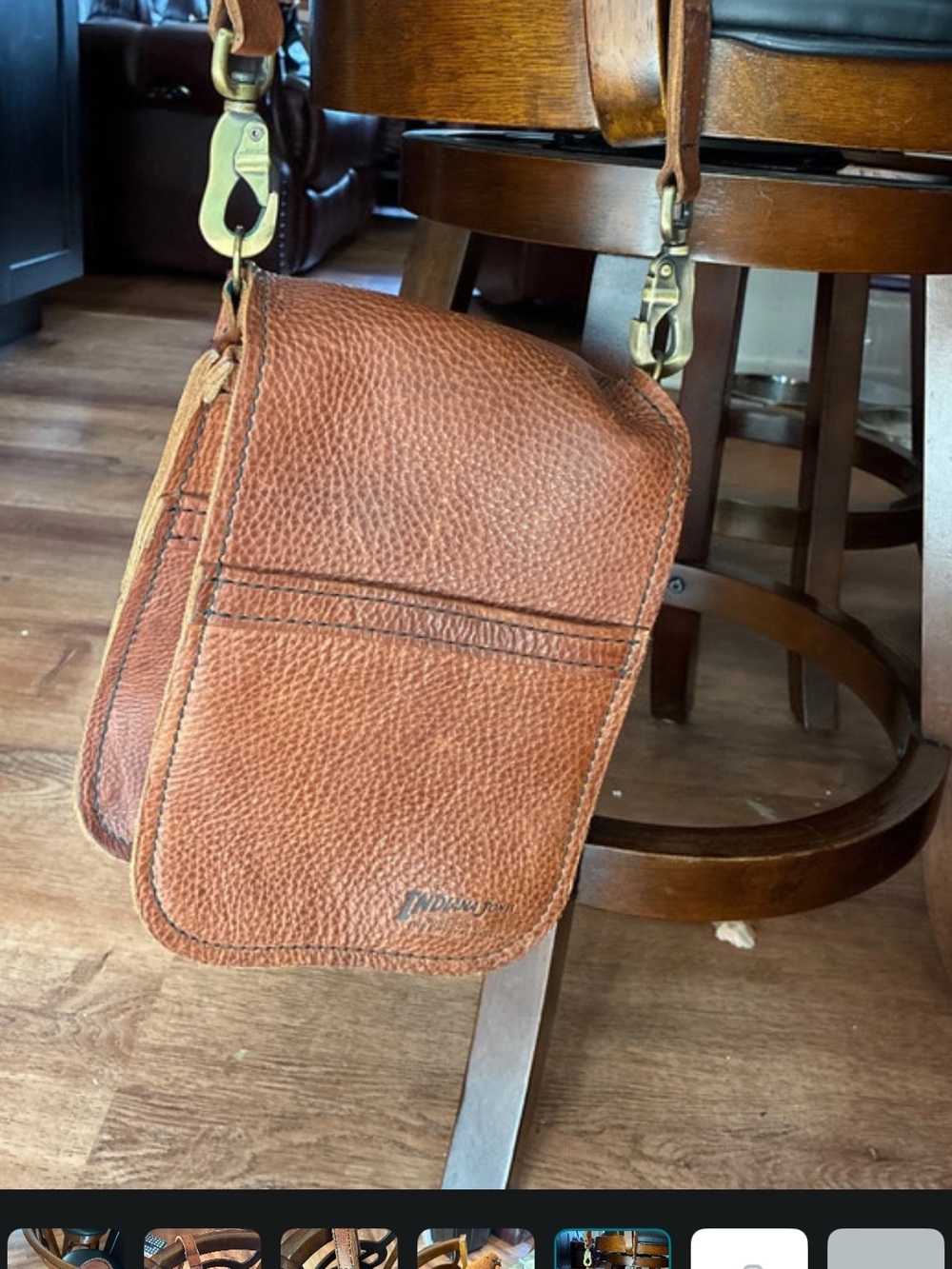 Men's Brown Leather Crossbody Bag - Casual Everyday Carry